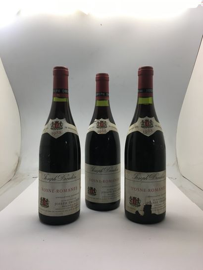 3 bottles of VOSNE-ROMANEE 1988 by Joseph...