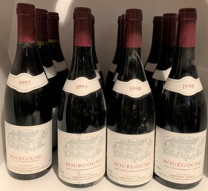 12 bouteilles de BOURGOGNE de Christian Faurois,...