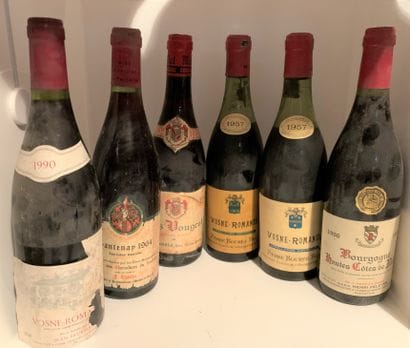 6 bottles including 2 VOSNE-ROMANEE 1957...