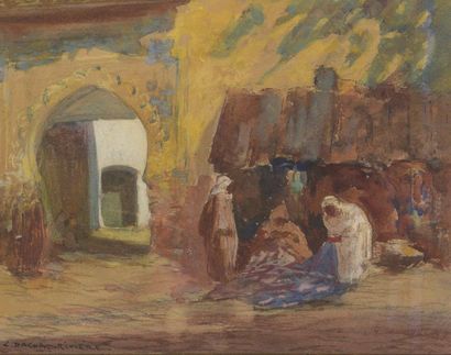 DAGNAC RIVIERE (1864-1945)

Rue arabe

Gouache...