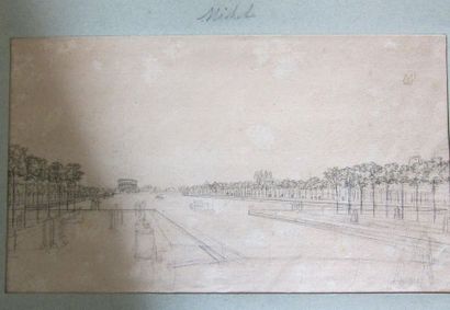 Lot de dessins et aquarelles : 