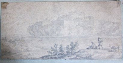 Lot de dessins et aquarelles : 