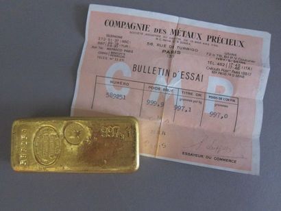 Lingot or

Frais de vente : 14,40 % TTC (12...