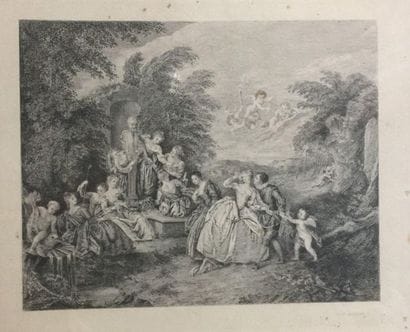 Fête galante dans un parc

Gravure signée...