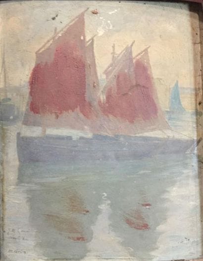 Ecole contemporaine

Bateau à voile

Huile...