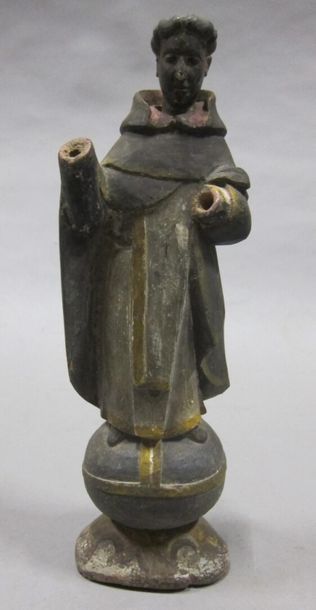 -Priant en bois sculpté,

-Moine en bois...