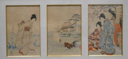 Chikanobu: Tryptique oban tate-e, Jeunes...