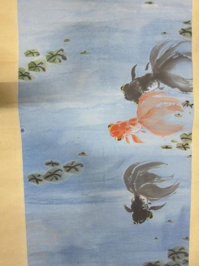 Lot de rouleaux de peintures, estampes Chine

et...