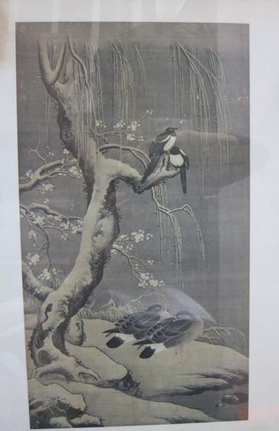 Lot de rouleaux de peintures, estampes Chine

et...