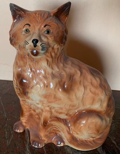 Chat en faïence de Staffordshire.

XIXème...
