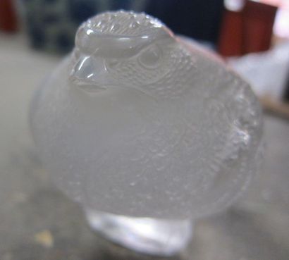CRISTAL LALIQUE
Trois moineaux
Cristal moulé...