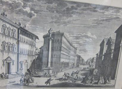 Lot de gravures encadrées.