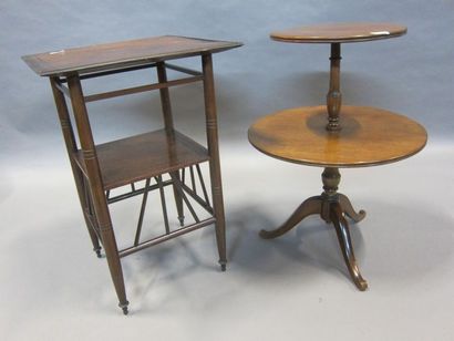 -Table de salon en bois teinté le plateau...
