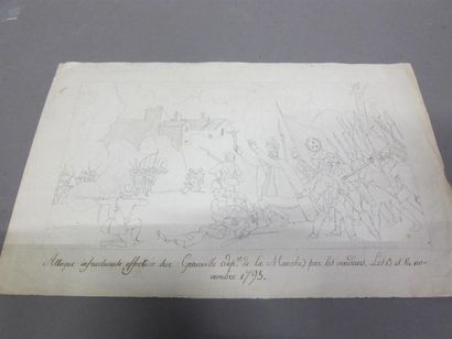 Lot de dessins :

-Attribué à Albert LEBOURG...