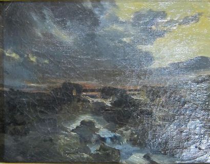 Ecole du XIXème siècle : 

Ciel d'orage

Huile...