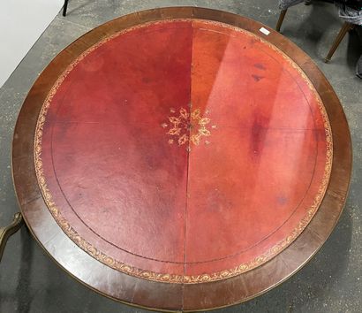 Table de salle à manger ronde en acajou à...