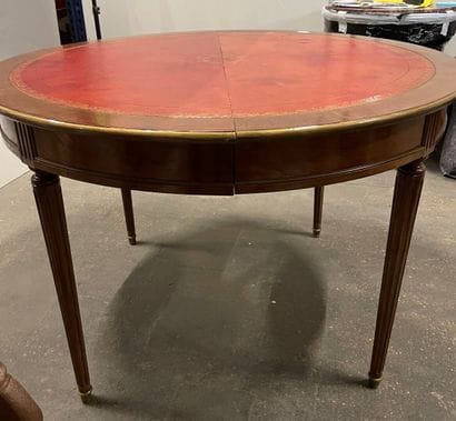 Table de salle à manger ronde en acajou à...