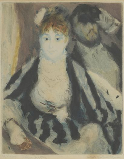 D'après Pierre Auguste RENOIR : 

La Loge

Aquatinte...