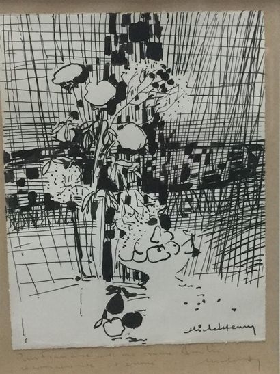 MICHELSENNY 

Vase de fleurs 

Encre sur...