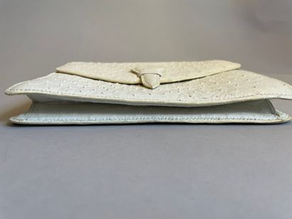 MORABITO

Sac 21 cm, en cuir Autruche blanc,...
