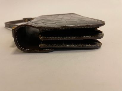 CELINE

Sac en cuir marron façon reptile,...