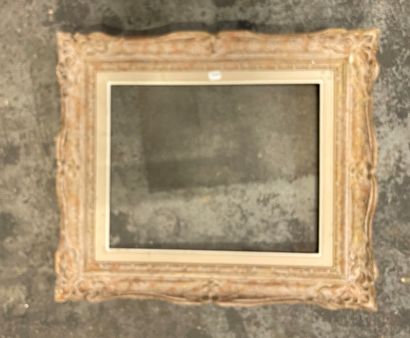 Lot of frames in lacquered wood, carved and...