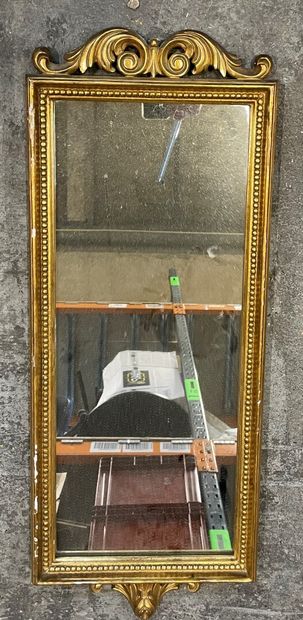 Set of four wood and gilded stucco mirrors

-...