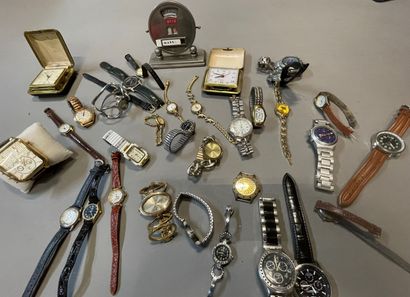 Lot of fancy watches including Lip, travel...