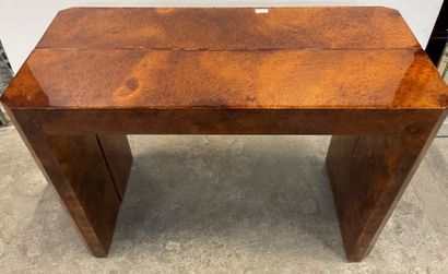 Dining room table console in burr walnut...