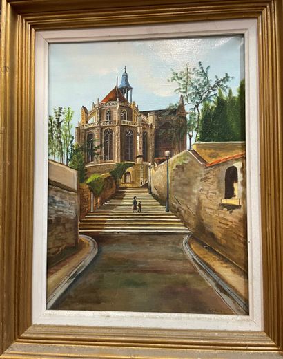 Lot of small paintings: landscapes, seascapes,...