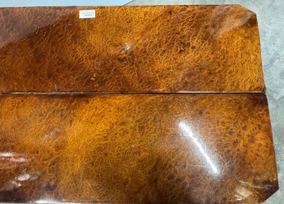 Dining room table console in burr walnut...