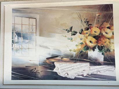 Lot of framed pieces

(2 boxes)