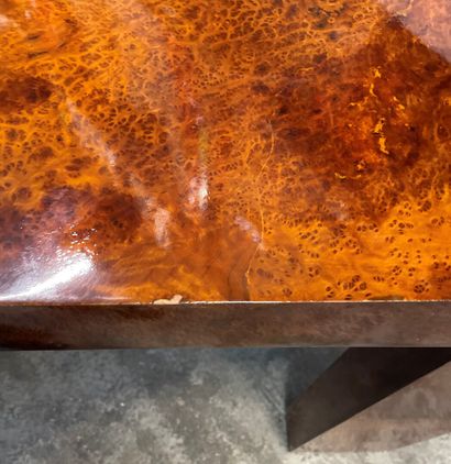 Dining room table console in burr walnut...