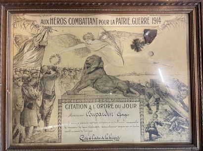 Lot of framed pieces, engravings, pastels...