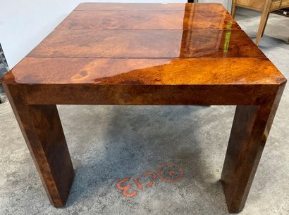 Dining room table console in burr walnut...