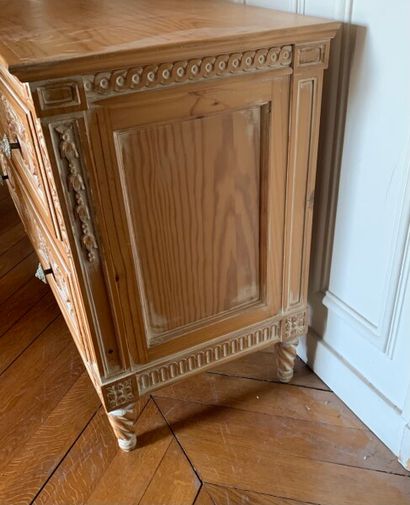 A two drawer chest of drawers, made of partially...