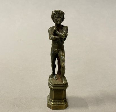 Bronze seal representing an ancient Apollo...
