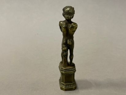 Bronze seal representing an ancient Apollo...