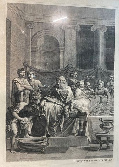 Lot of framed pieces, engravings, pastels...