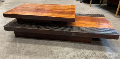 Wooden coffee table with steps

38 x 140...
