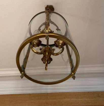 Brass cylindrical lantern.

Louis XVI style.

Approximately...