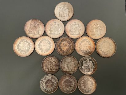 
Lot of silver coins :

-10 coins 50 frs...