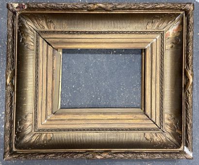 Lot of frames in lacquered wood, carved and...