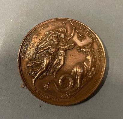 Miniature in repoussé brass representing...