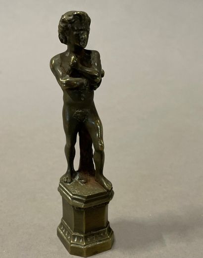 Bronze seal representing an ancient Apollo...