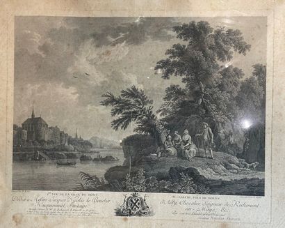 Lot of framed pieces, engravings, pastels...