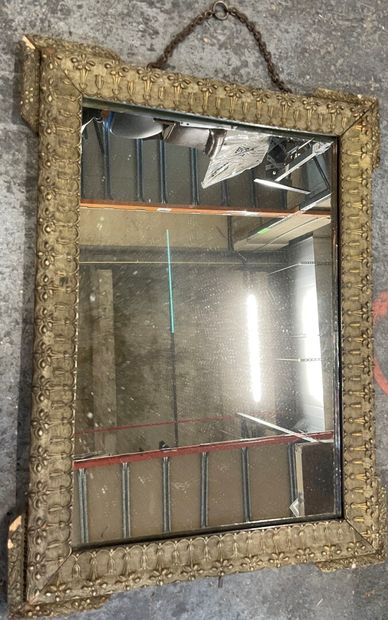 Set of four wood and gilded stucco mirrors

-...