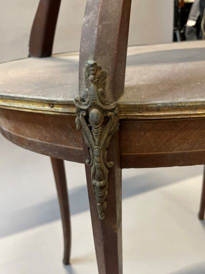 Oval flying table with two veneer tops, the...