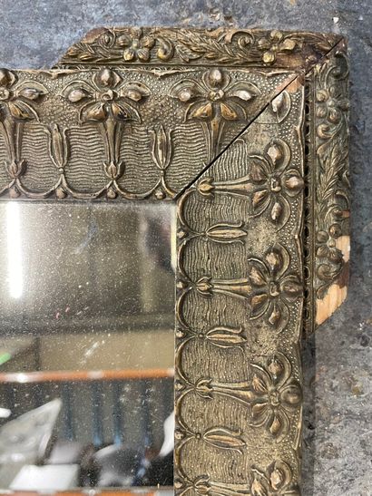 Set of four wood and gilded stucco mirrors

-...