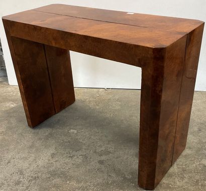 Dining room table console in burr walnut...